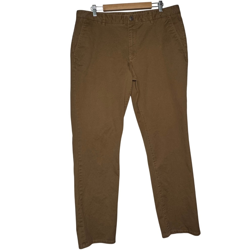 Bonobos Slim Fit Chino Pants Brown Cotton Stretch Trousers 38x32